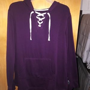 Size large purple tunic